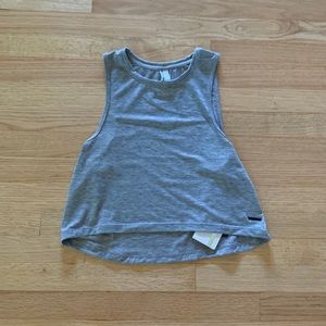 Gray Active Cropped Tank Top